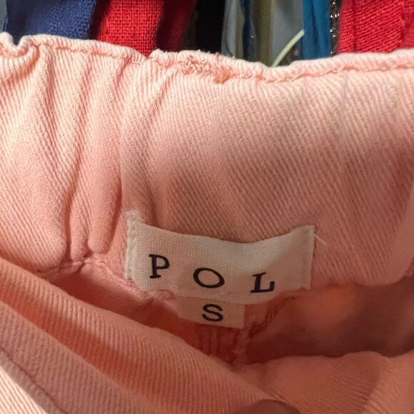 POL Pink Haze Distressed Crochet Denim Jogger Pants NWOT - Picture 5 of 5